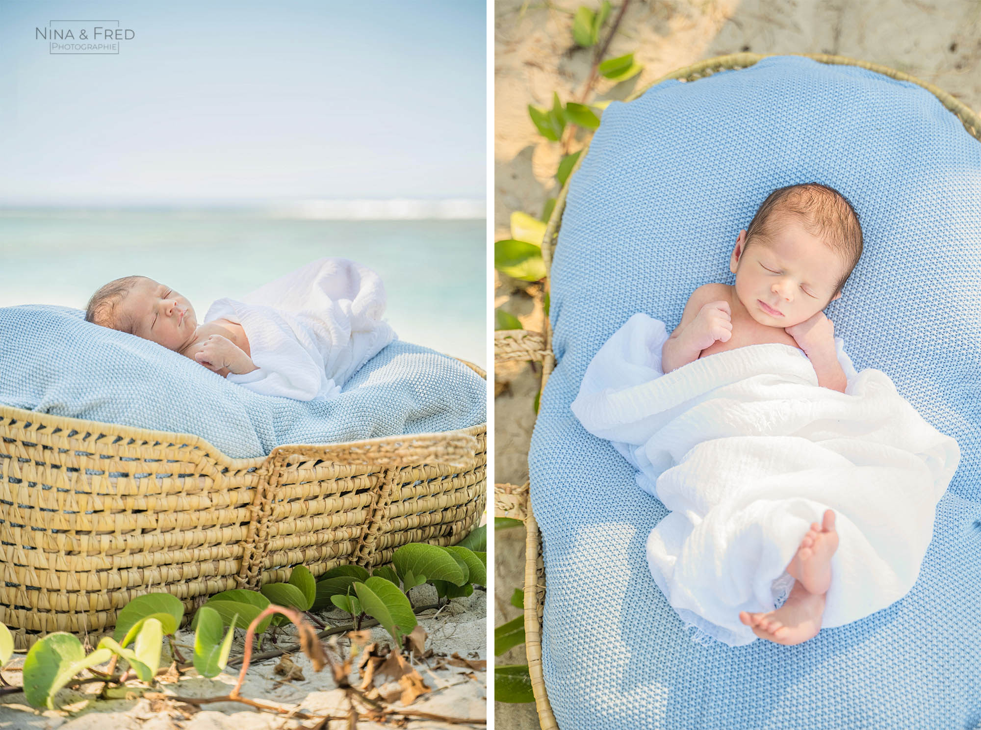 photos bébé plage Réunion M&L&E